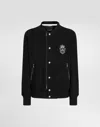 Dolce & Gabbana Wool Jacket With Patch In Black
