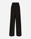 Dolce & Gabbana Jacquard Bell Bottoms In Black