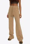 Dolce & Gabbana Wool Jersey Track Pants In Beige