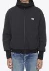 Dolce & Gabbana Nylon And Wool Jacket In Gray