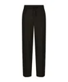 Dolce & Gabbana Cashmere Jogging Pants With Dg Logo In Black