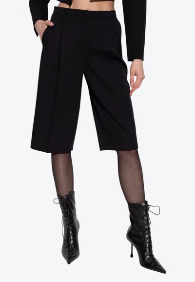 Dolce & Gabbana Pleat-detail Tailored Shorts In Black