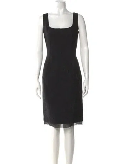 Pre-owned Dolce & Gabbana Wool Knee-length Dress In Black