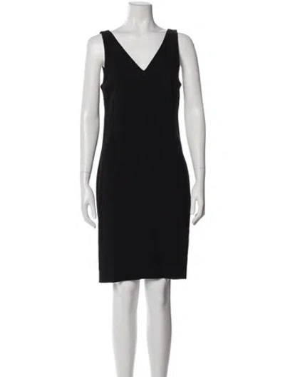 Pre-owned Dolce & Gabbana Wool Knee-length Dress In Black
