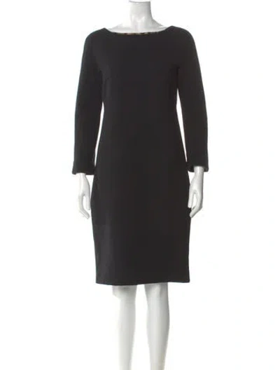 Pre-owned Dolce & Gabbana Wool Knee-length Dress In Black