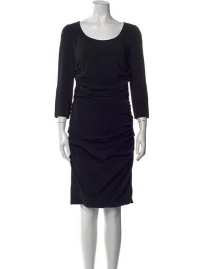 Pre-owned Dolce & Gabbana Wool Knee-length Dress In Black
