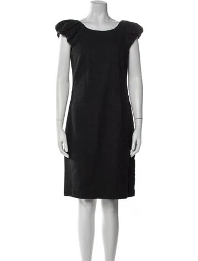 Pre-owned Dolce & Gabbana Wool Knee-length Dress In Gray