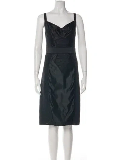 Pre-owned Dolce & Gabbana Wool Knee-length Dress In Green