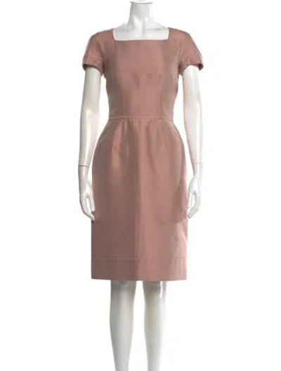 Pre-owned Dolce & Gabbana Wool Knee-length Dress In Pink