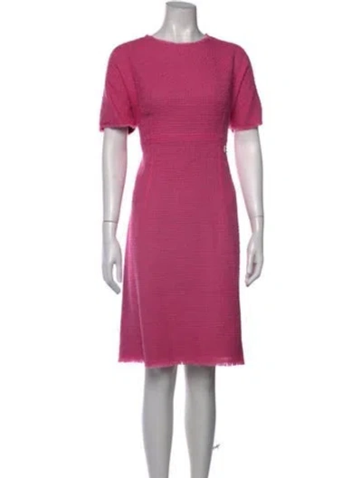 Pre-owned Dolce & Gabbana Wool Knee-length Dress In Pink