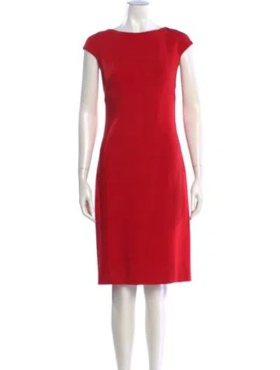 Pre-owned Dolce & Gabbana Wool Knee-length Dress In Red