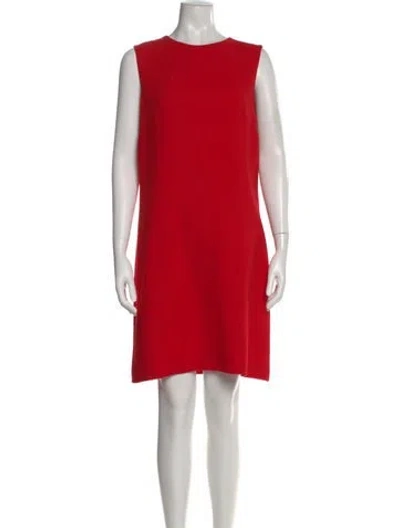 Pre-owned Dolce & Gabbana Wool Knee-length Dress In Red