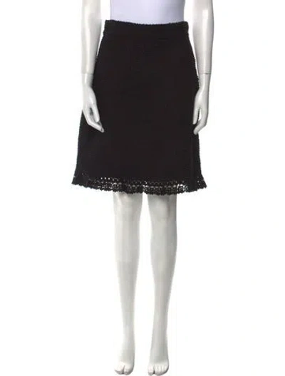 Pre-owned Dolce & Gabbana Wool Knee-length Skirt In Black