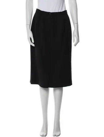Pre-owned Dolce & Gabbana Wool Knee-length Skirt In Black