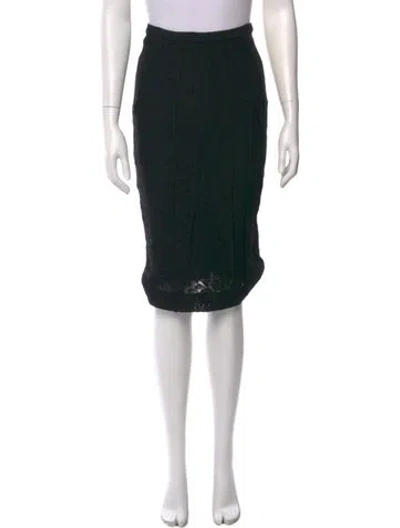 Pre-owned Dolce & Gabbana Wool Knee-length Skirt In Black
