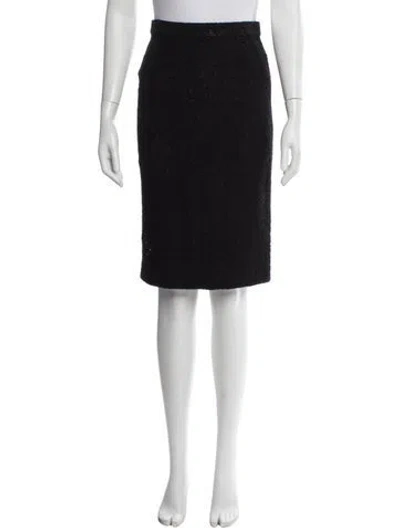 Pre-owned Dolce & Gabbana Wool Knee-length Skirt In Black