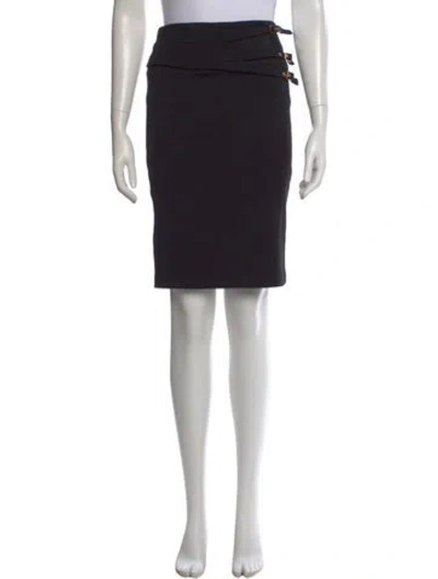 Pre-owned Dolce & Gabbana Wool Knee-length Skirt In Black