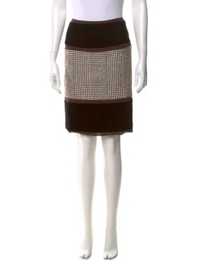 Pre-owned Dolce & Gabbana Wool Knee-length Skirt In Brown