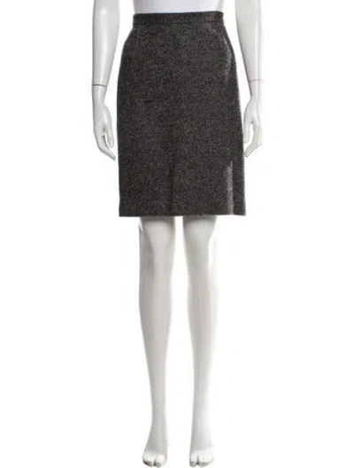 Pre-owned Dolce & Gabbana Wool Knee-length Skirt In Grey
