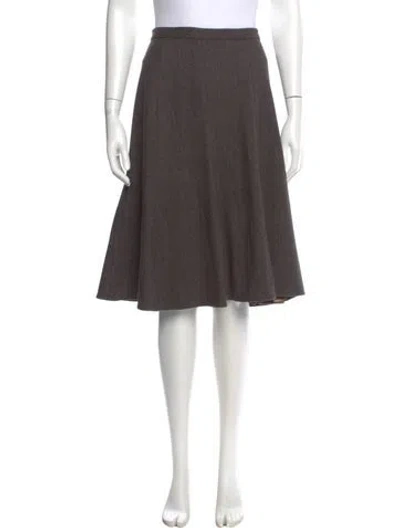Pre-owned Dolce & Gabbana Wool Knee-length Skirt In Neutral