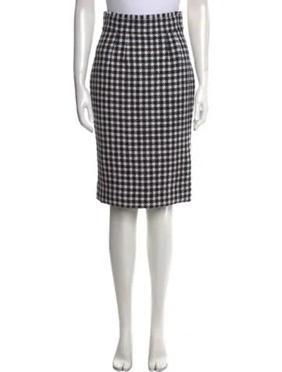 Pre-owned Dolce & Gabbana Wool Knee-length Skirt In Neutral