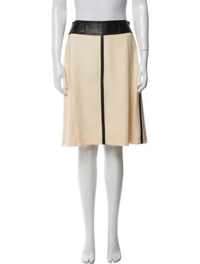 Pre-owned Dolce & Gabbana Wool Knee-length Skirt In Neutral
