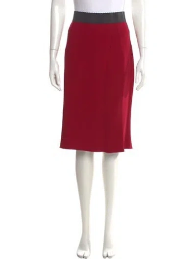 Pre-owned Dolce & Gabbana Wool Knee-length Skirt In Red