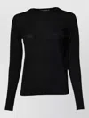Dolce & Gabbana Wool Knit Crew Neck Pullover Sweater In Black