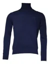 Dolce & Gabbana Wool Knit Turtleneck Pullover Men's Sweater In Blue