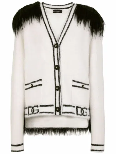 DOLCE & GABBANA DOLCE & GABBANA WOOL LOGO CARDIGAN