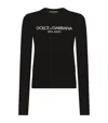 Dolce & Gabbana Wool Sweater With Dolce&gabbana Logo Inlay