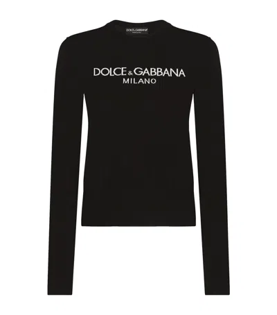 DOLCE & GABBANA WOOL LOGO SWEATER