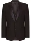 Dolce & Gabbana Wool Martini-fit Tuxedo Suit In Black