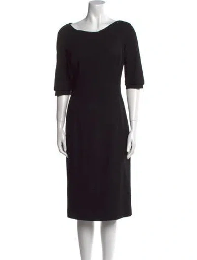 Pre-owned Dolce & Gabbana Wool Midi Length Dress In Black
