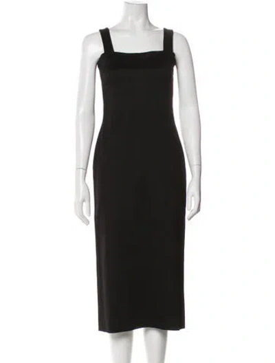 Pre-owned Dolce & Gabbana Wool Midi Length Dress In Black