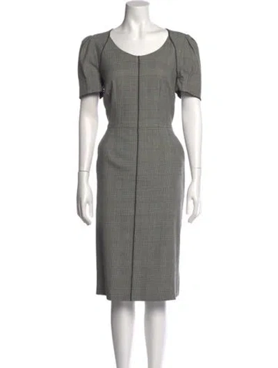Pre-owned Dolce & Gabbana Wool Midi Length Dress In Gray