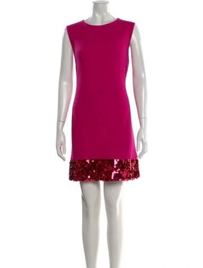 Pre-owned Dolce & Gabbana Wool Midi Length Dress In Pink
