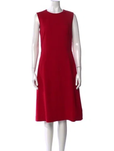 Pre-owned Dolce & Gabbana Wool Midi Length Dress In Red