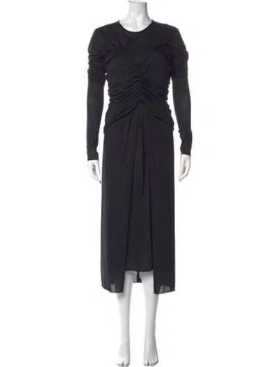 Pre-owned Dolce & Gabbana Wool Midi Length Dress W/ Tags In Black