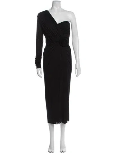 Pre-owned Dolce & Gabbana Wool Midi Length Dress W/ Tags In Black