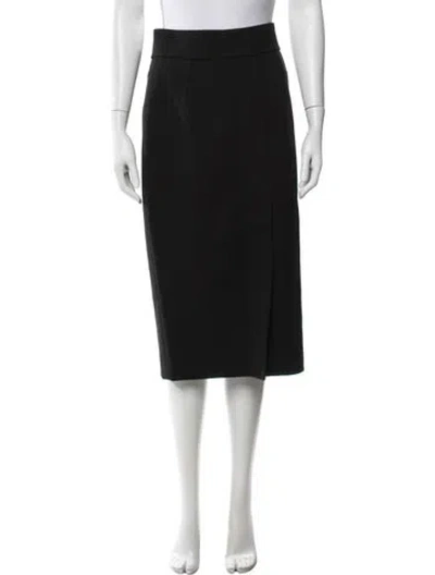Pre-owned Dolce & Gabbana Wool Midi Length Skirt In Black