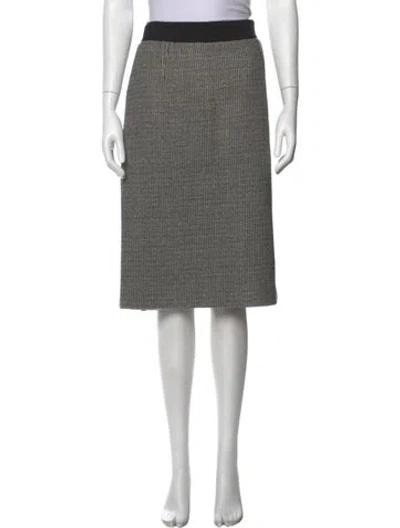 Pre-owned Dolce & Gabbana Wool Midi Length Skirt In Grey