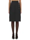 Dolce & Gabbana Wool Midi Skirt In Black