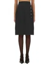 Dolce & Gabbana Wool Midi Skirt In Grey