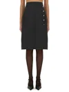 Dolce & Gabbana Wool Midi Skirt In Grey