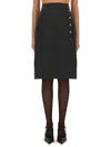 Dolce & Gabbana Wool Midi Skirt In Grey