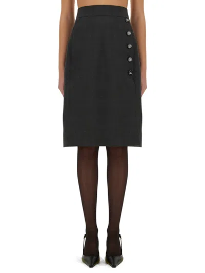 DOLCE & GABBANA DOLCE & GABBANA WOOL MIDI SKIRT