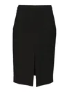 Dolce & Gabbana Wool Midi Tuxedo Pencil Skirt
