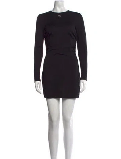 Pre-owned Dolce & Gabbana Wool Mini Dress In Black