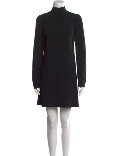 Pre-owned Dolce & Gabbana Wool Mini Dress In Black